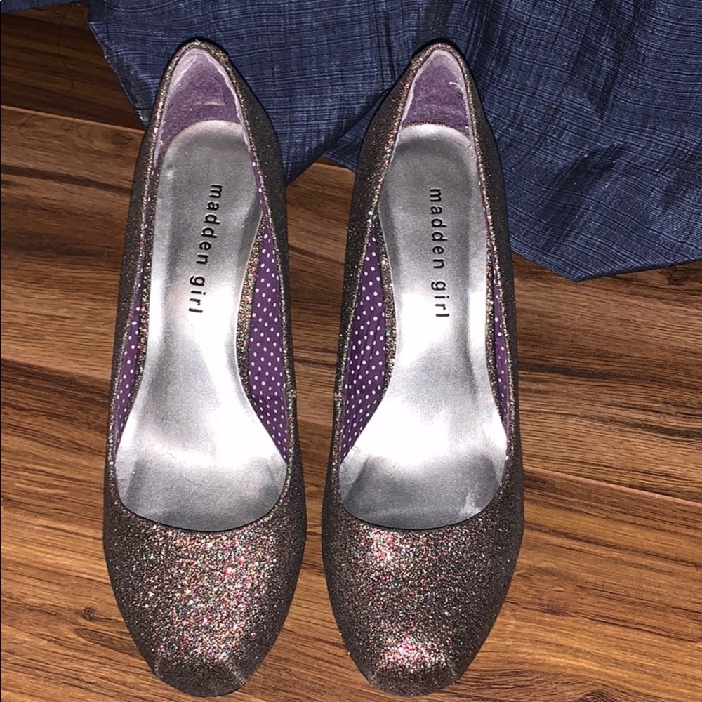 Madden Girl Getta Pump- Multicolored Glitter